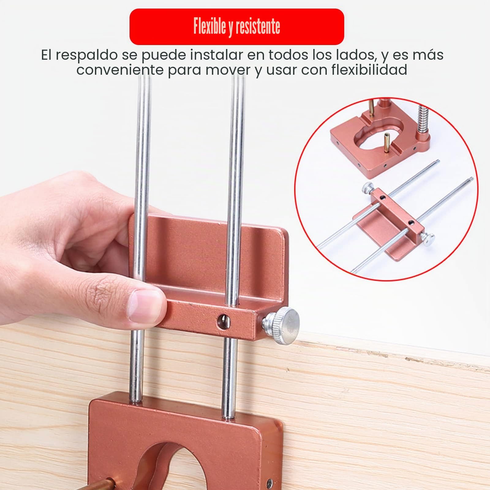 Soporte de taladro con portabrocas, guía de plantilla de perforación ajustable, herramienta de carpintería de precisión portátil, guía de taladro, herramientas de guía vertical, juego de herramientas