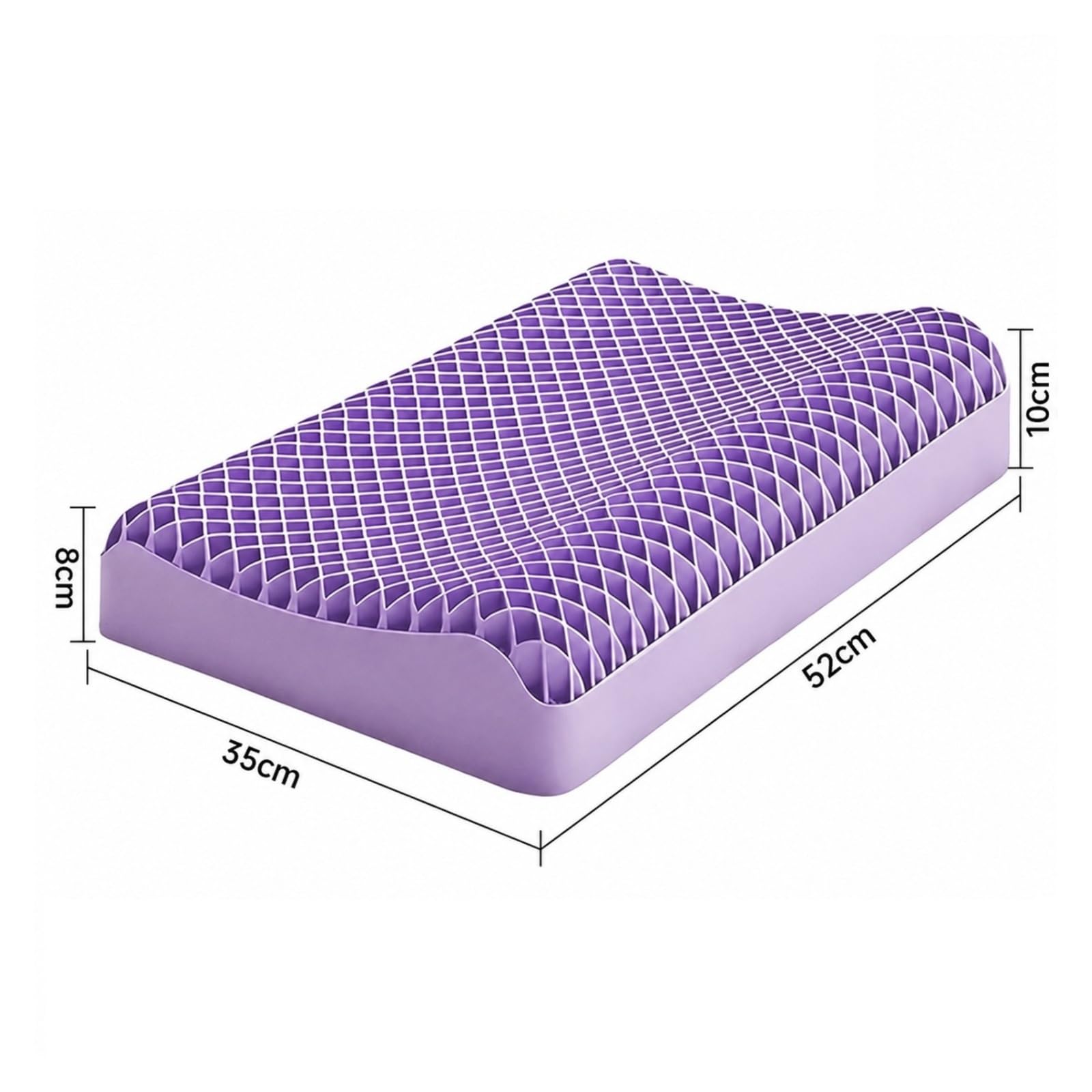 Latexkissen, Pektin-Kissen, Atmungsaktiv, Air-Layer, TPE, Waschbar,für Komfort und Unterstützung(No Pillowcase)