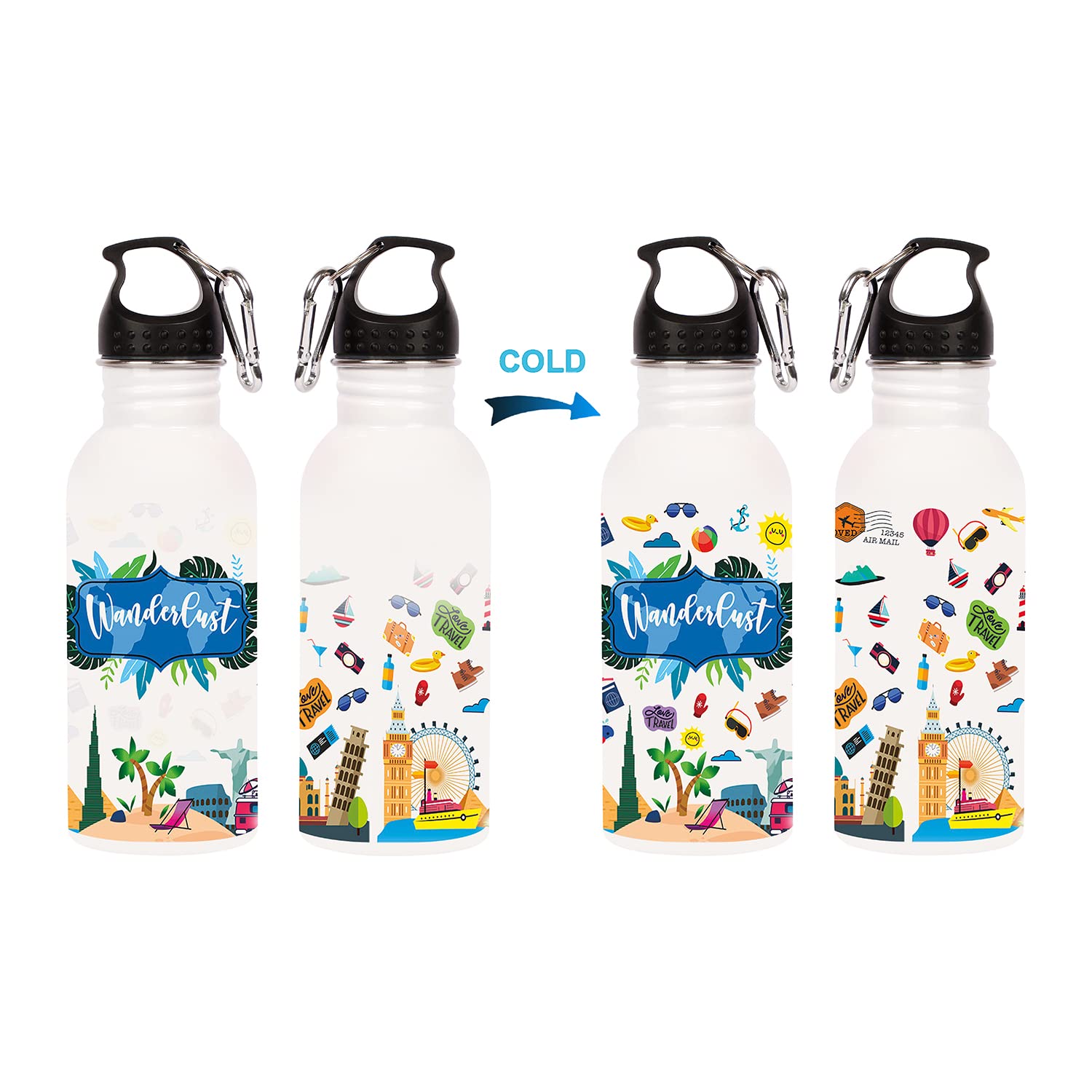 Knack WanderlUSt Color Changing Magic Bottle 600 Ml, Blue