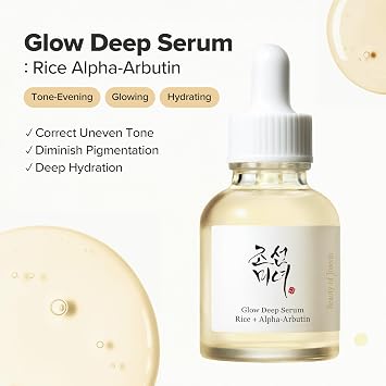 Beauty of Joseon Glow Deep Serum Rice Alpha-Arbutin للحصول على لون بشرة باهت غير متساوٍ، العناية اليومية بالبشرة الكورية للرجال والنساء 30 مل، 1 أونصة سائلة