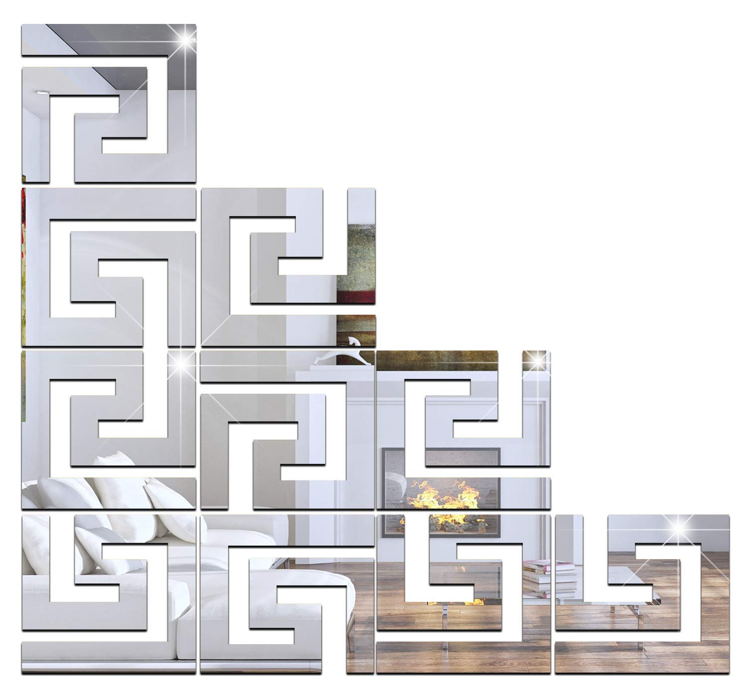Wall1ders Acrylic Decoration 10 Wall Geometric 3D Mirror Stickers for Wall, Acrylic Mirror Wall Decor Sticker (Silver, Large Size - 1.5mm) (B08MD65M64) Amazon Price History, Amazon Price Tracker