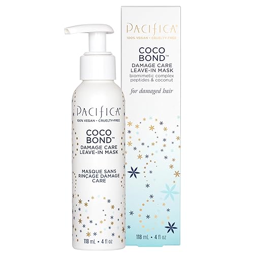 Pacifica Beauty CocoBond Damage Care - Tratamiento de máscara capilar sin enjuague cabello seco y dañado reparación de daños de blanqueador color