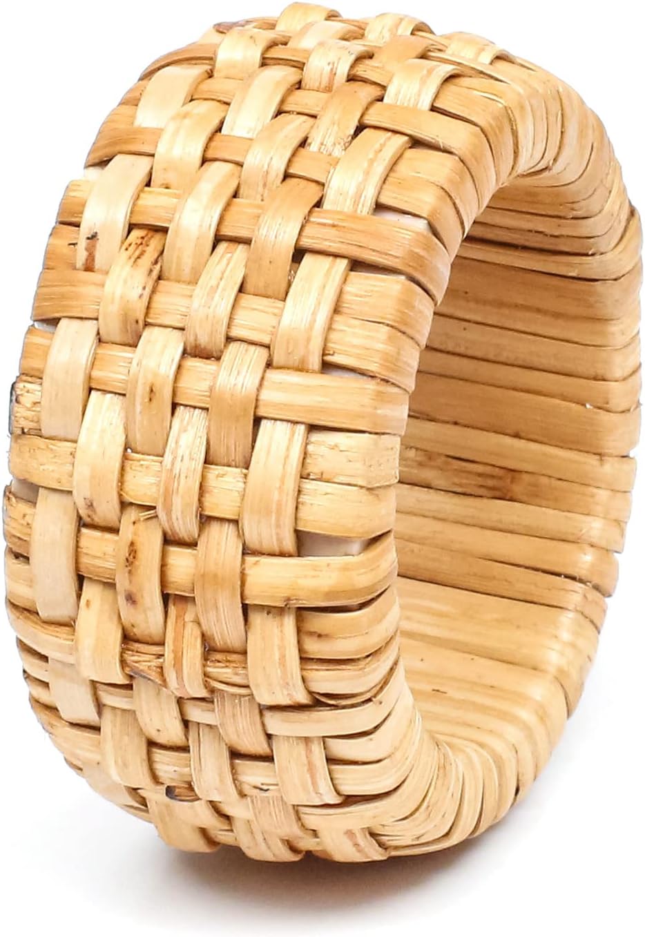 Rattan Napkin Rings Set of 12 - Fancy Elegant Beautiful Decorative Napkin Holder for Dining Table Décor, Easter, Farmhouse, Dinner, Wedding, Family Gathering, Thanksgiving & Everyday Use - Natural