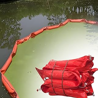 Oil Booms on Water,Wave Resistant,Stable Floatation,Bright Colors Ensure Visibility,PVC Oil Fence for Oil Spill Emergency Plans in Lakes,Rivers and Oceans L:10m/32.8ft-H
