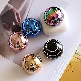 Apqdw Kinetic Desk Toy Ball, 1.54\'\' Kinetic Desktop Spinning Toys, Optical Illusion Toys for Anxiety, ADHD, Metal Fidgets for Dad, Mom, Son, Daughter (39MM, Rainbow-A)