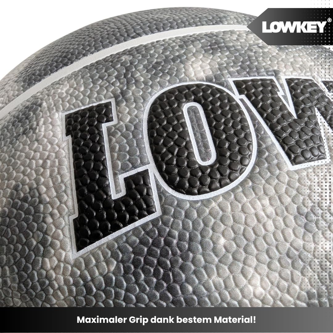 Lowkey Basketball Indoor & Outdoor Größe 7 | Design Basketball | Anti-Rutsch Beschichtung & Erstklassiger Grip Ball im Melon & Moon & Ice Pop Design