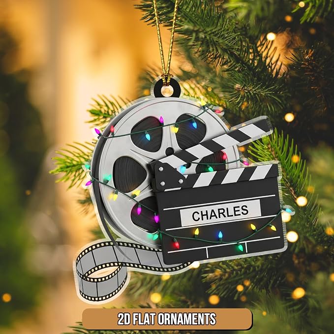 Adorno personalizado claqueta de película con luces miniatura 3
