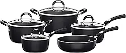 Jogo de Panelas de Alumínio com Revestimento Interno de Antiaderente 5 Peças Tramontina Mônaco Preto