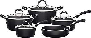 Jogo de panelas de alumínio com revestimento interno de antiaderente