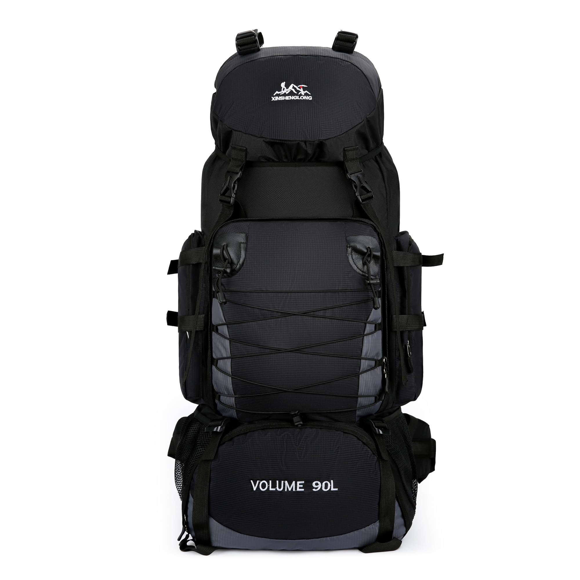 Mxaeyar 90L Hiking Backpack Large Capming Rucksack Waterproof Hiking Daypack Black Daypack for Mountaineering Travelling Climbing Outdoor Tekking Backpack for Men Women