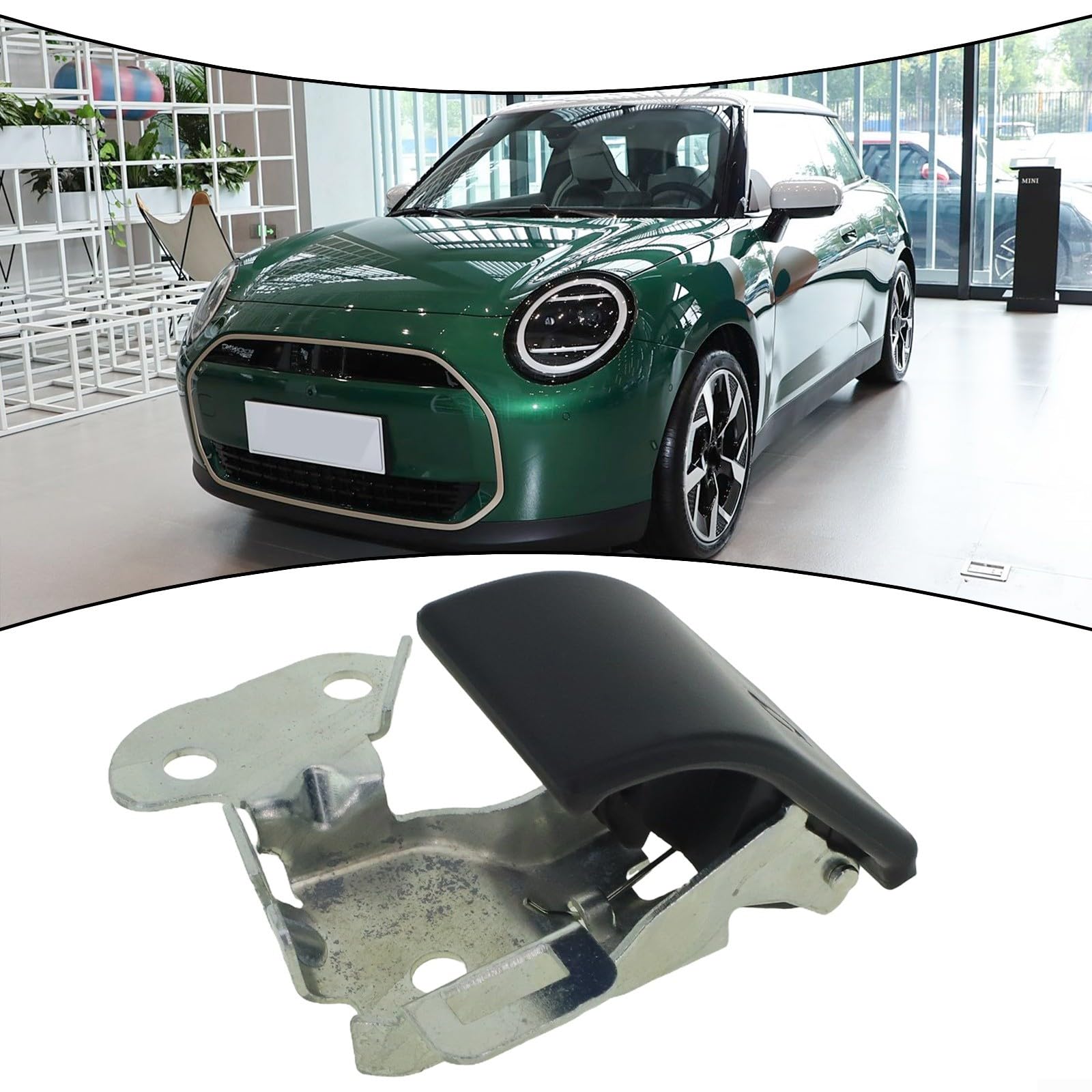 Palanca de liberación de capó Mini para Cooper 51237149591 compatible con R55 R56 R57 2007-2015 ABS Metal Capó Tirador para fácil acceso al compartimento del motor
