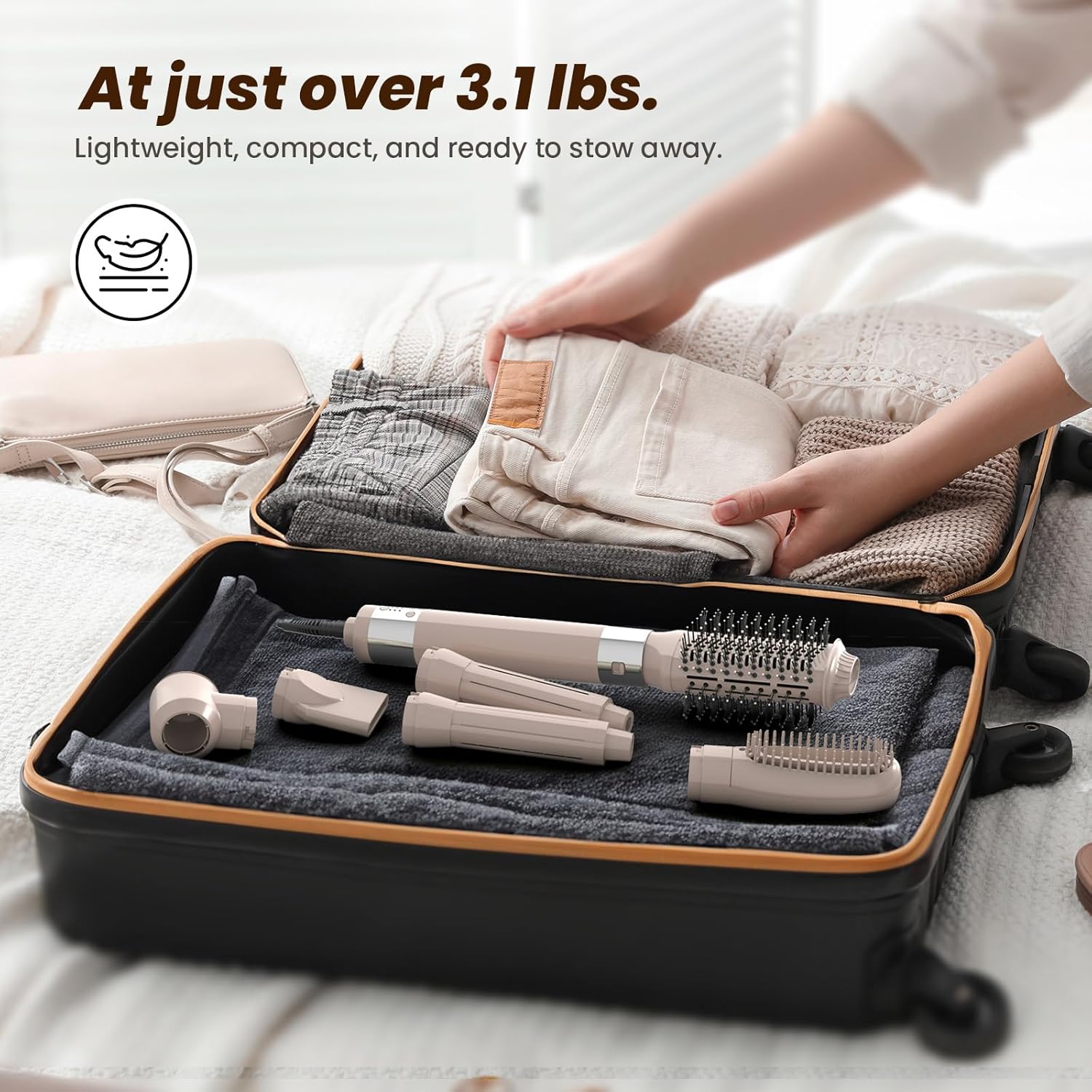 Hair Multi-Styler Pro 6-in-1, with 110,000 RPM High Speed & Ionic Technology Styling & Drying System with 2 Auto Wrap Curlers, for Fast Drying, Curling, Volumizing, Straightening, Smoothing - Image 5