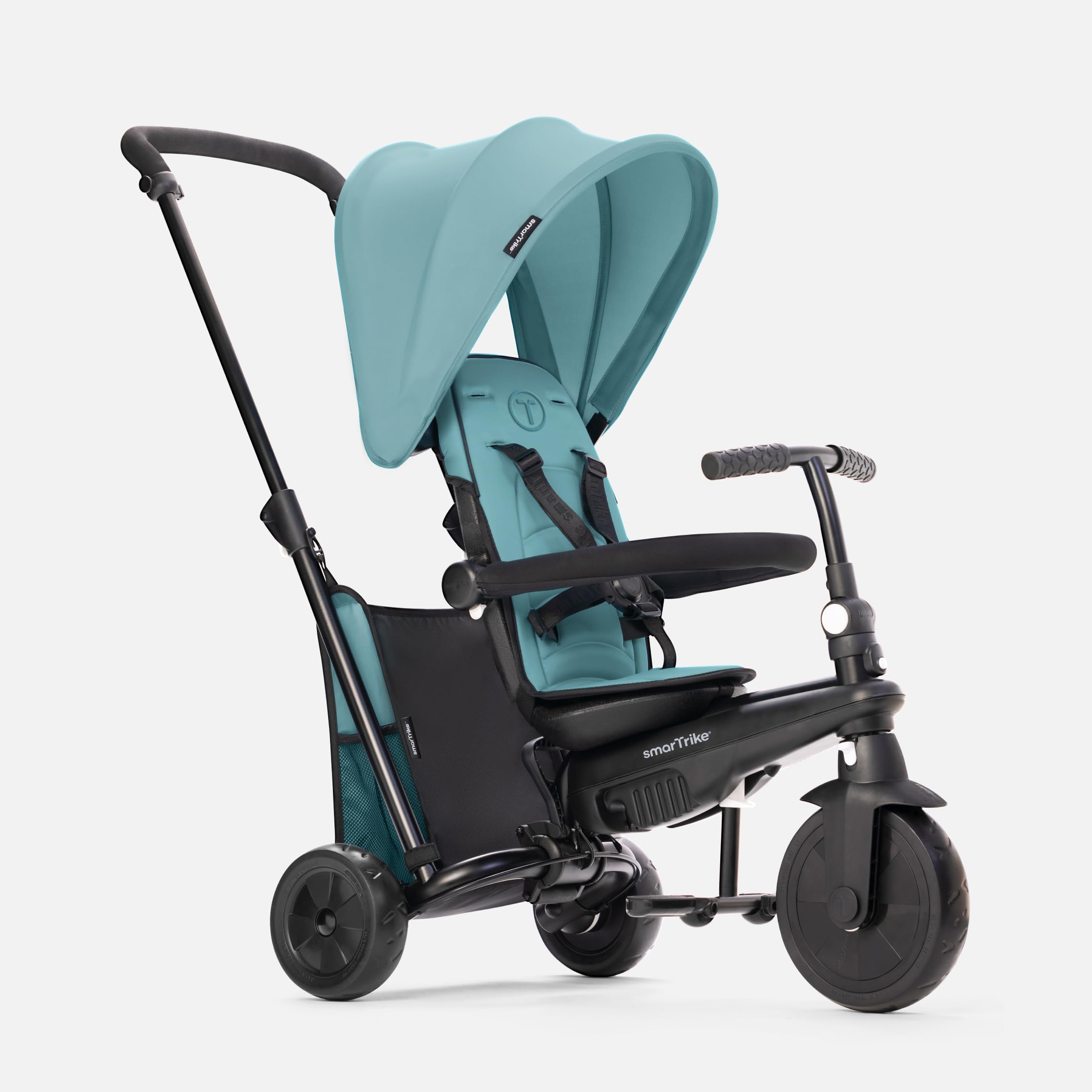 smarTrike STR3 Triciclo pieghevole per bambini piccoli con certificazione passeggino per 1,2,3 anni - Triciclo multiplo a 6 livelli, Turchese