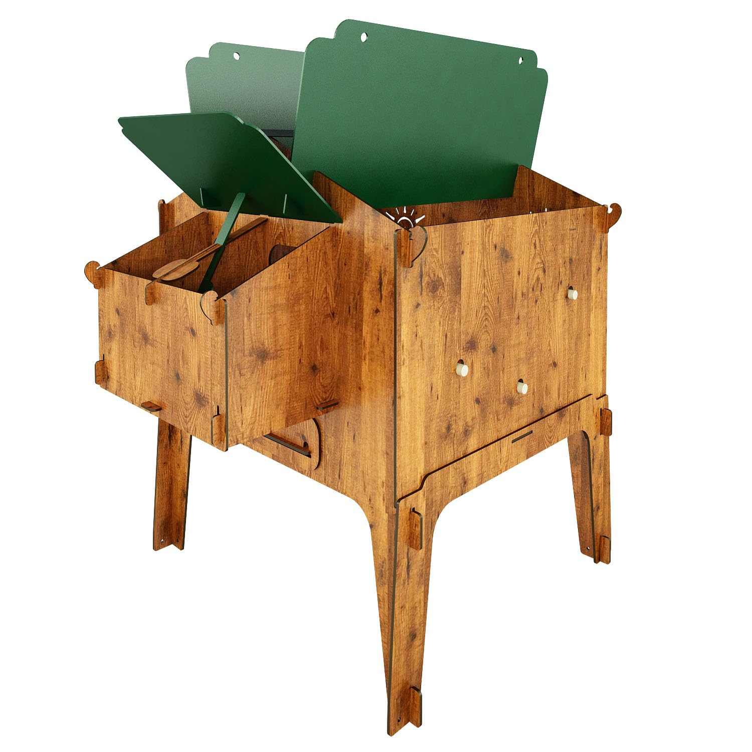 Gallinero levantado con Escalera para 8 10 gallinas Polly Duplex L con 2 Perchas 2 plazas Nido Exterior Puerta Segura Anti-depredador Fabricado en Resistente Laminado Anti ácaro Rojo