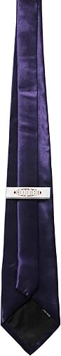 Vista 18 de Soophen corbata para hombre 3.75 pulgadas de color sólido 13.marrón