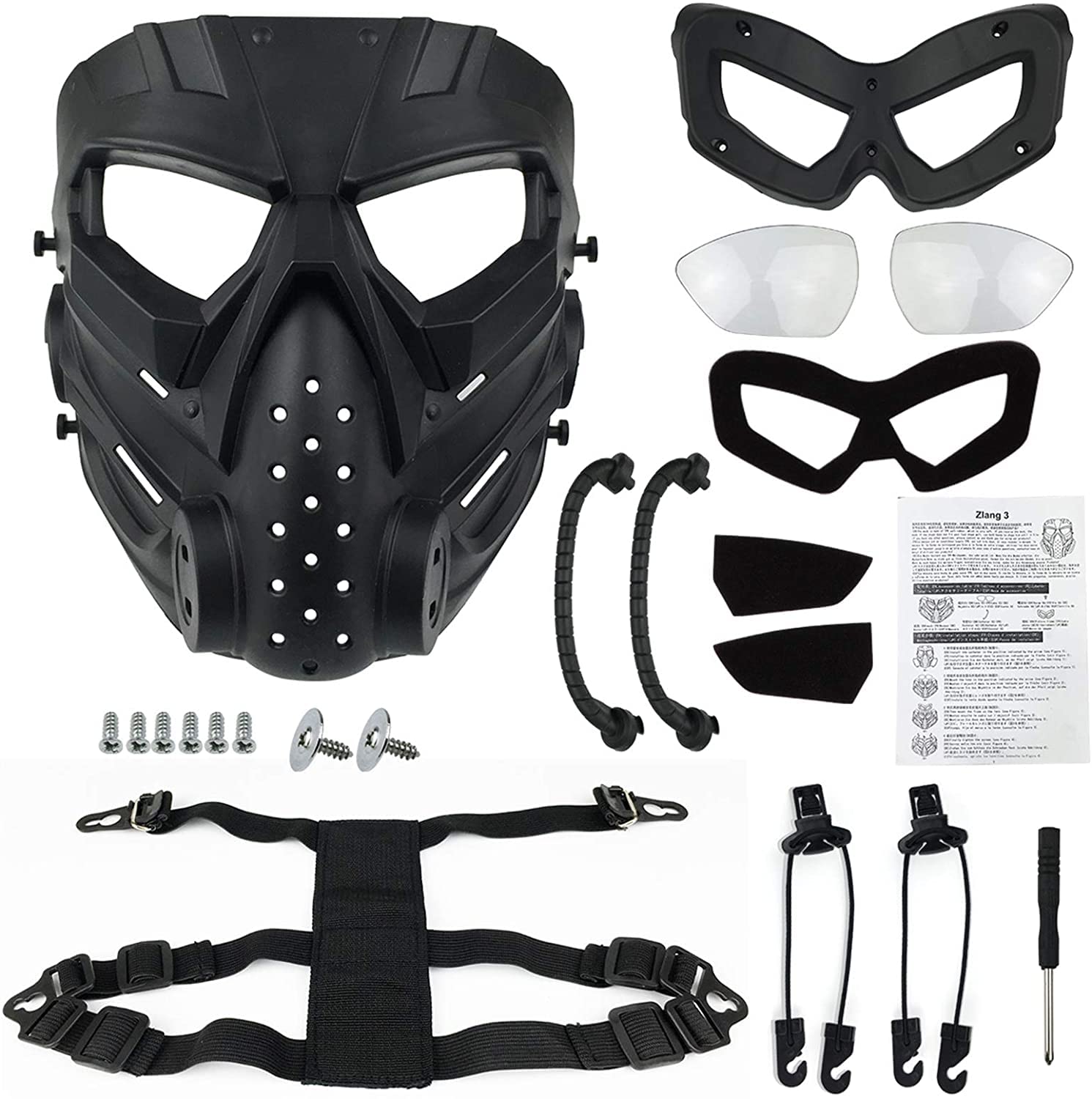 Maschera Teschio Di Halloween E Casco Airsoft Quick, Per Giochi Di Sopravvivenza CS Per Feste In Costume Cosplay Airsoft