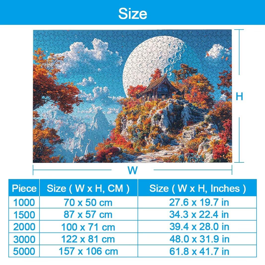 Puzzle 1000 Pezzi, Puzzle Paesaggi per Adulti, Misura: 70x50cm -2566