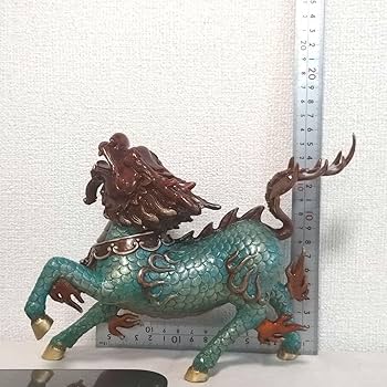 中国工芸品　神獣麒麟（キリン）銅製　紹運　幸運　風水　置物　インテリア Amazon.co.jp: 中国工芸品 神獣麒麟（キリン）銅製 紹運 幸運