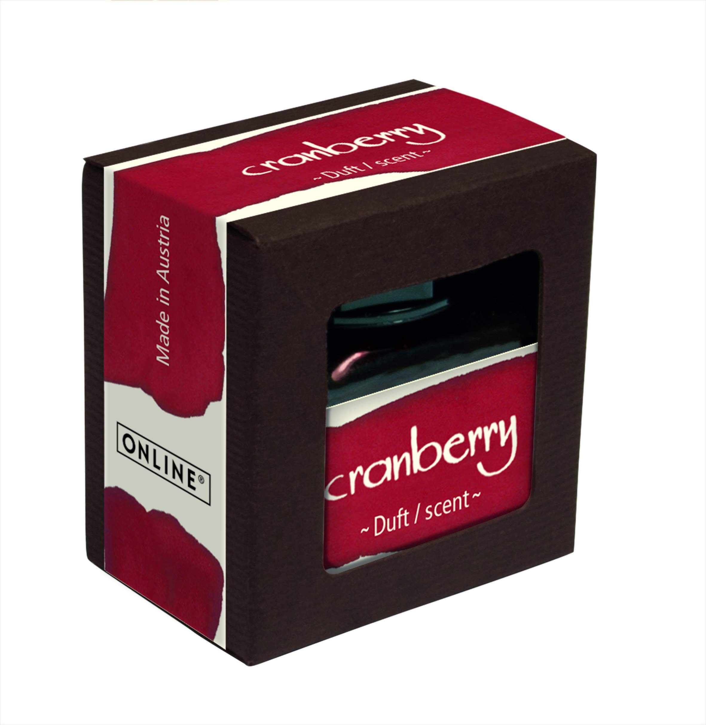 ONLINE Ink of The Senses Red butelka z atramentem, 15 ml, kolorowy atrament fontannowy do kaligrafii, rękodzieła, pisania, butelka z atramentem do konwertera, atramentu na bazie wody