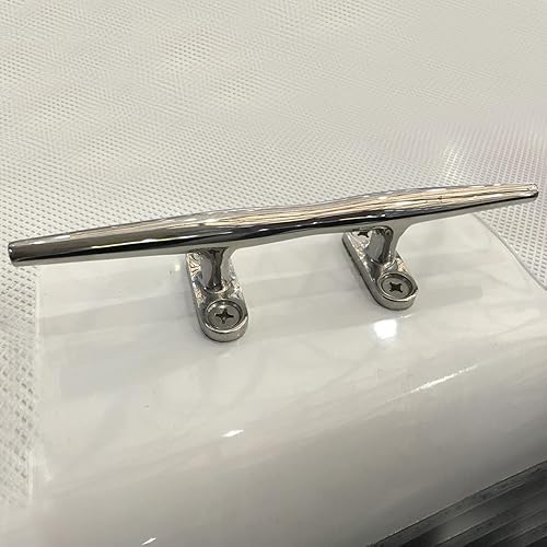 Miniatura 7 de SHENGHUISS Tacos de amarre de acero inoxidable 316 con base abierta para barco, cubierta, gancho, yate (10 pulgadas, 2 unidades)