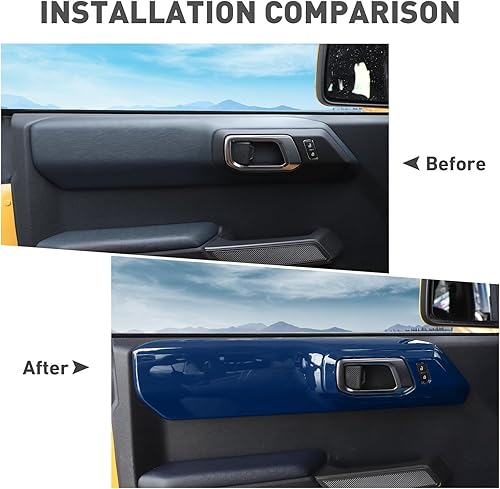 Miniatura 2 de HTHE Cubierta interior para manija de agarre interior para Ford Bronco, cubierta de panel de manija de agarre interior compatible con Ford Bronco