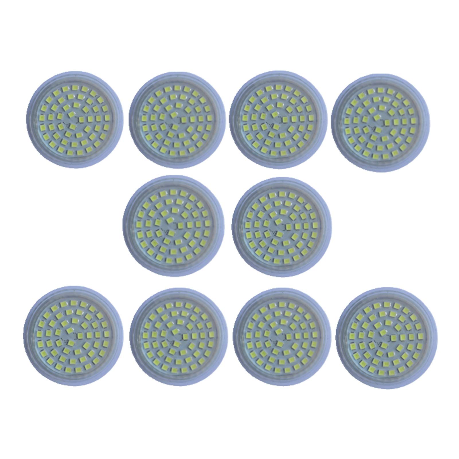 PONNYCLED MR16 Light Bulbs 5W, 24V 50W Halogen Replacement, GU5.3 Bi-Pin Base (10pcs) (Color : Cool white)