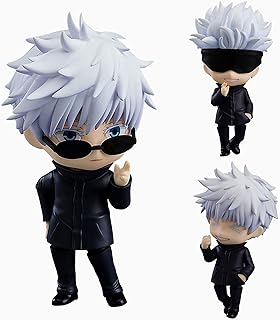 Anime Figure Gojo Satoru Action Figure PVC Anime Figurine Statue Toy Q Version Dolls Blindfolded Standing Model Decoration Ornament 3.9 inches