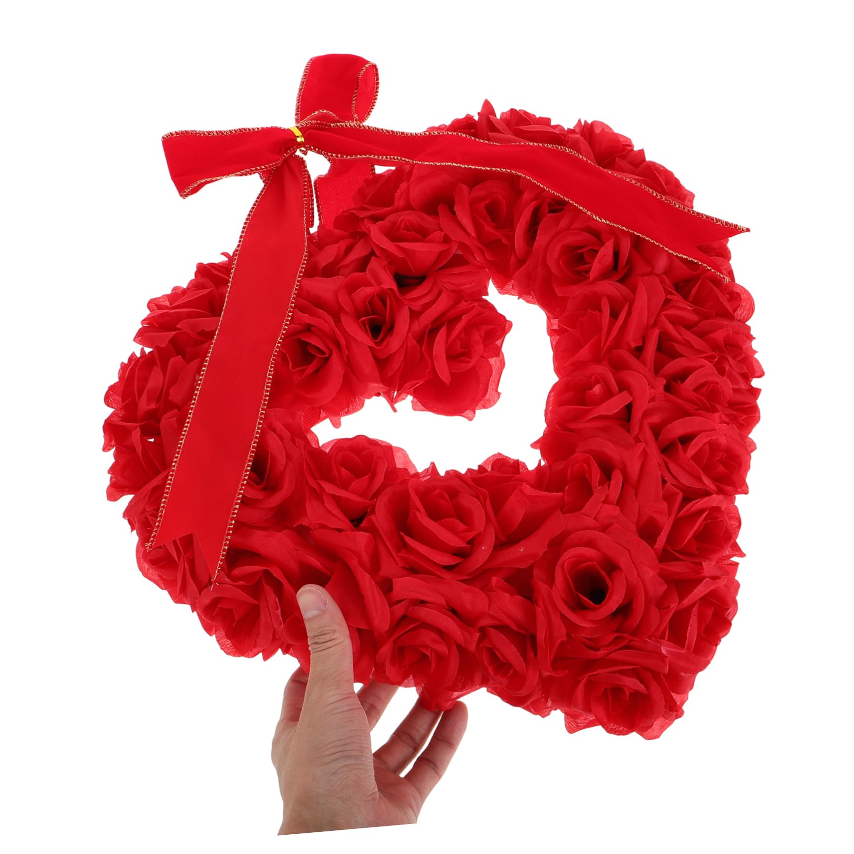 MAGICLULU De Rosas para Decoración De San Valentín Colgante Forma De Corazón para Ceremonias De Boda y Decoraciones De Fiesta Guirnalda Romántica para Decoración De Puerta De San