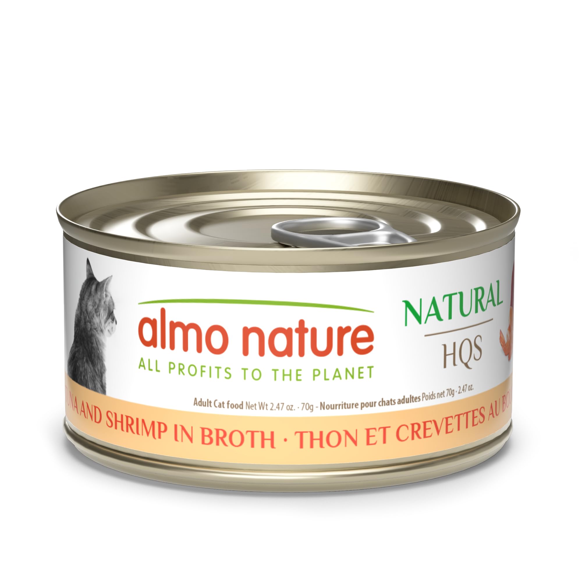 Almo Nature Hqs Legend Natural Cat Tuna With Shrimps (24 Pack Of 2.47 Oz/70G Cans)