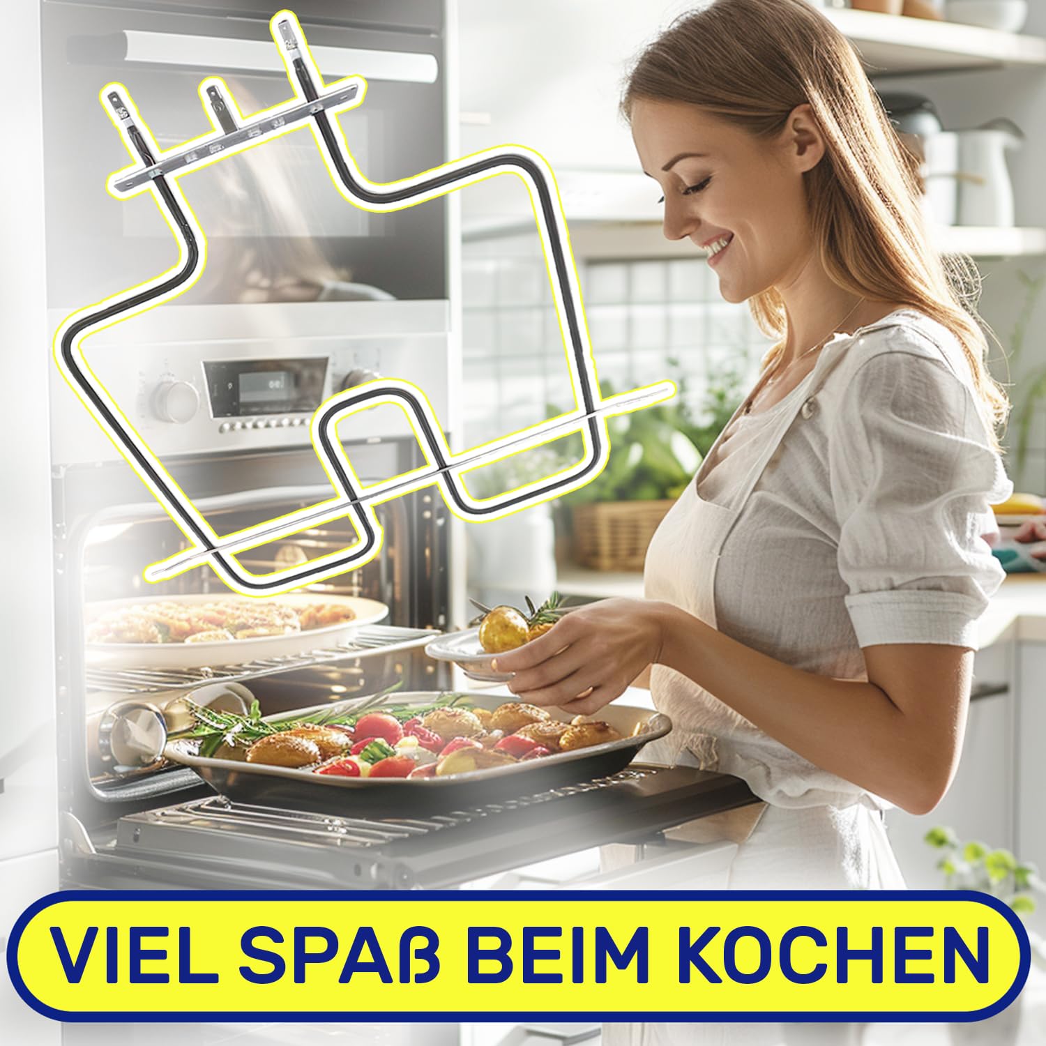 Heizelement für Backöfen 1400W 230V mit dem Originalcode C00339901 für Indesit 481225998472 488000525918 für Whirlpool 20.40943.000 für EGO - Garantie 10 Jahre - MONTERAL