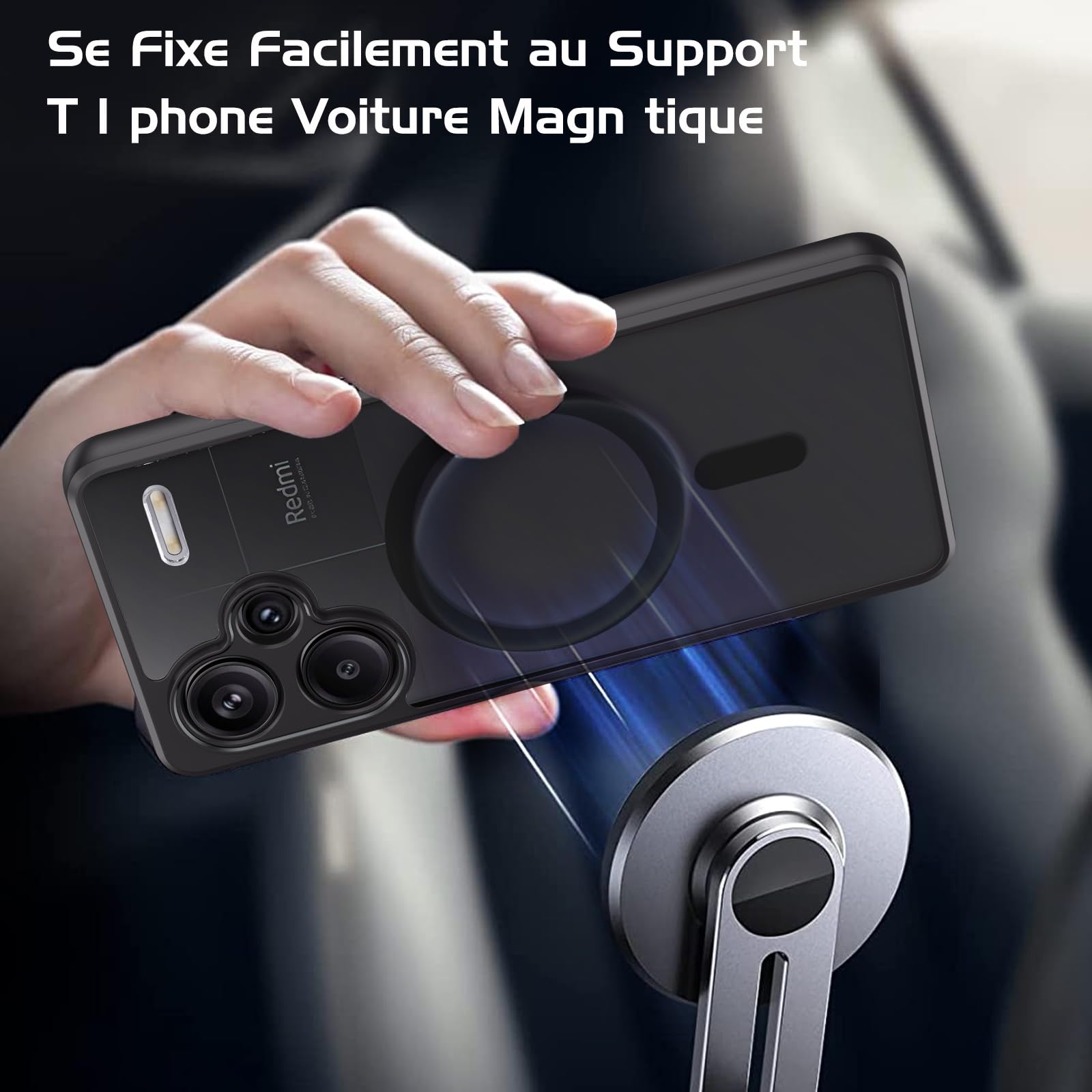 BENTOBEN Custodia Magnetica Per Xiaomi Redmi Note 13 Pro 4G: Antiurto Grado Militare, Retro Opaco Traslucido, Compatibile Magsafe