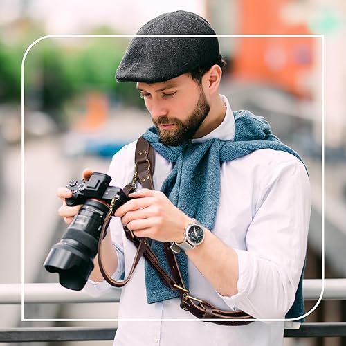 Miniatura 8 de Arnés de cámara para una cámara,Correa de hombro de cuero individual para fotógrafos,Correa de cámara cruzada de liberación rápida