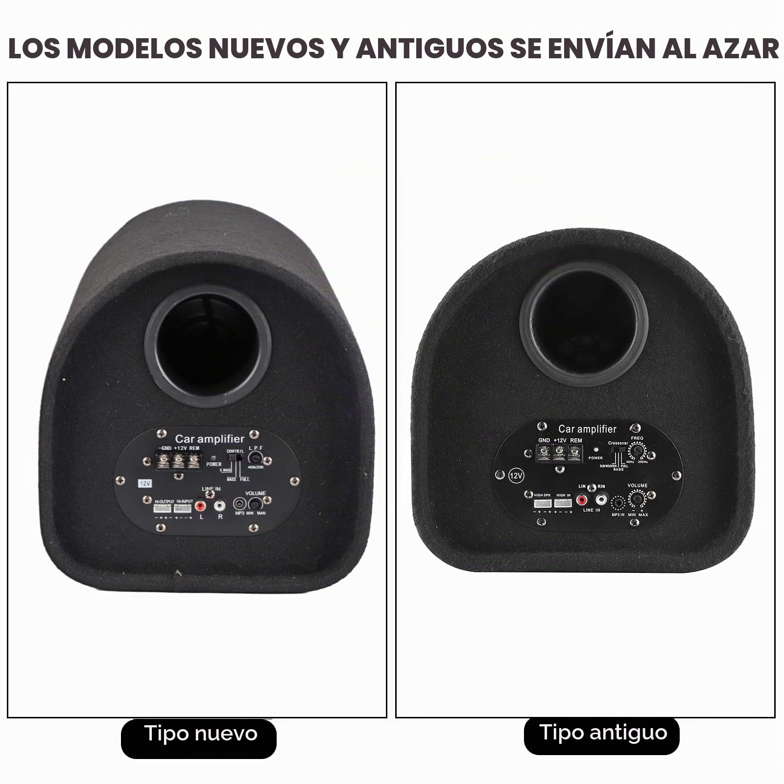 Akozon Subwoofer para coche - Altavoces de graves para coche de 12 V con arnés de audio