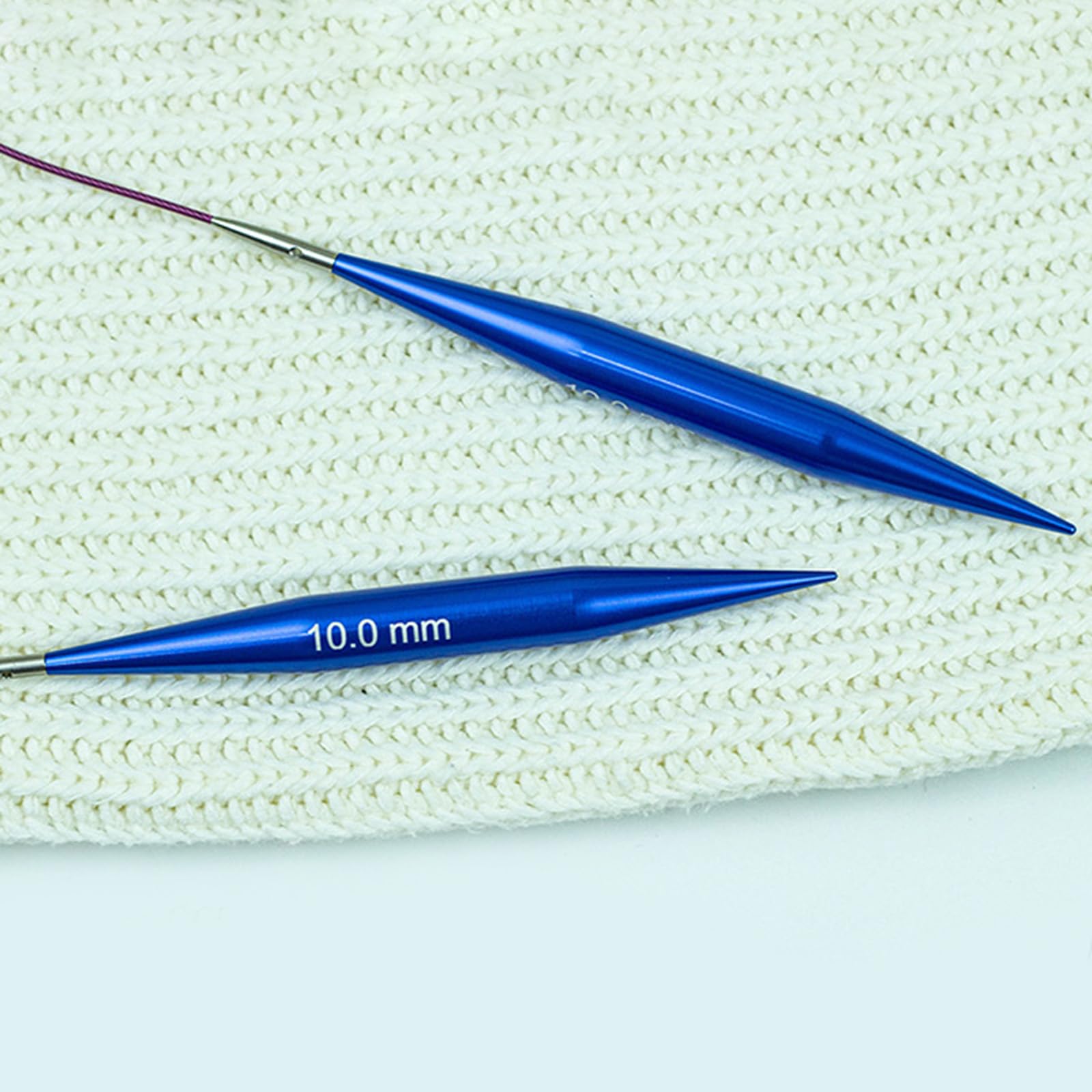 13 Paar austauschbare Rundstricknadeln mit Aufbewahrungstasche Häkeln, 3, 0–10 mm Aluminium Pullovernadel, Aluminium Stricksonden