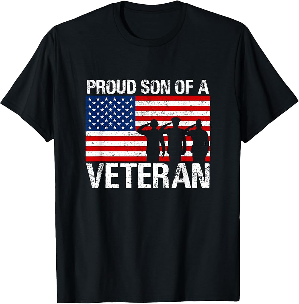 USA United States Military Family Proud Son of A Veteran T-Shirt