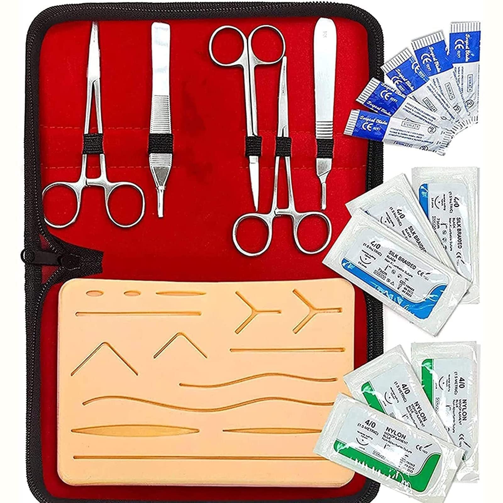 PURFWOG Upgraded Suture Practice Kit, New Skin Suture Training Kit Pad Suture Training, for Nurses and Medical and Veterinary Student Practice