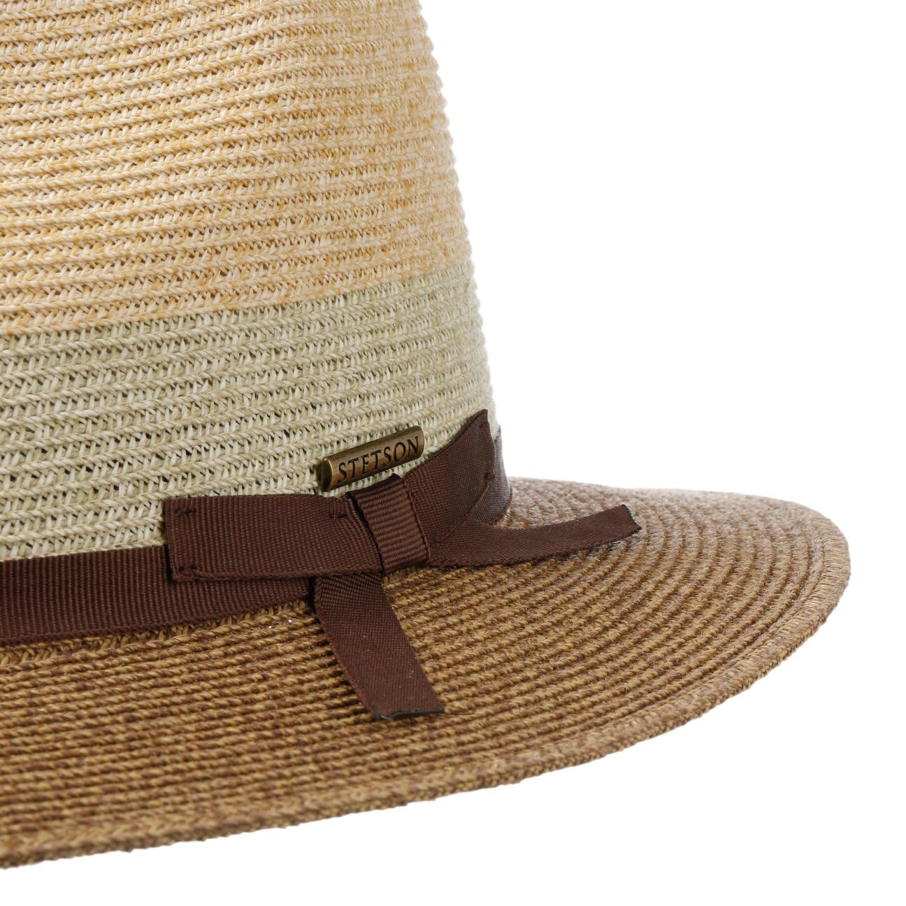 Stetson Contrast Brim Traveller Sombrero de Paja Toyo Proteccion UV 40 Unisex Primavera Verano