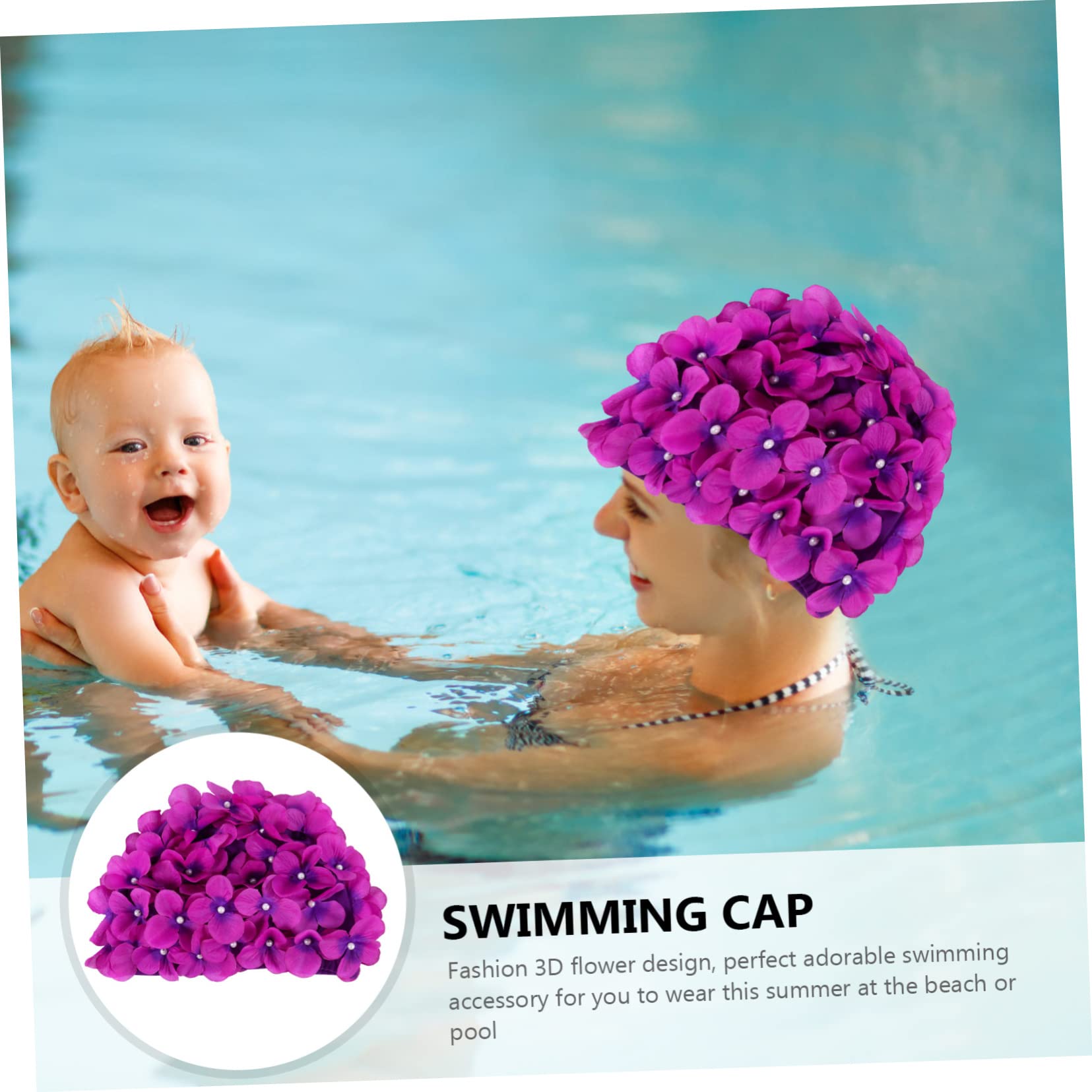 Toyvian 3 Cuffia Forma e Traspirante per e Protezione e Comfort per Piscina e Spiaggia Morbida Ed Ecologica Facile Indossare