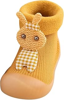 Sapatos de bebê infantis unissex meninos meninas sapatos sólidos quentes malha sola macia sapatos de borracha meias chinelo meia presente para crianças