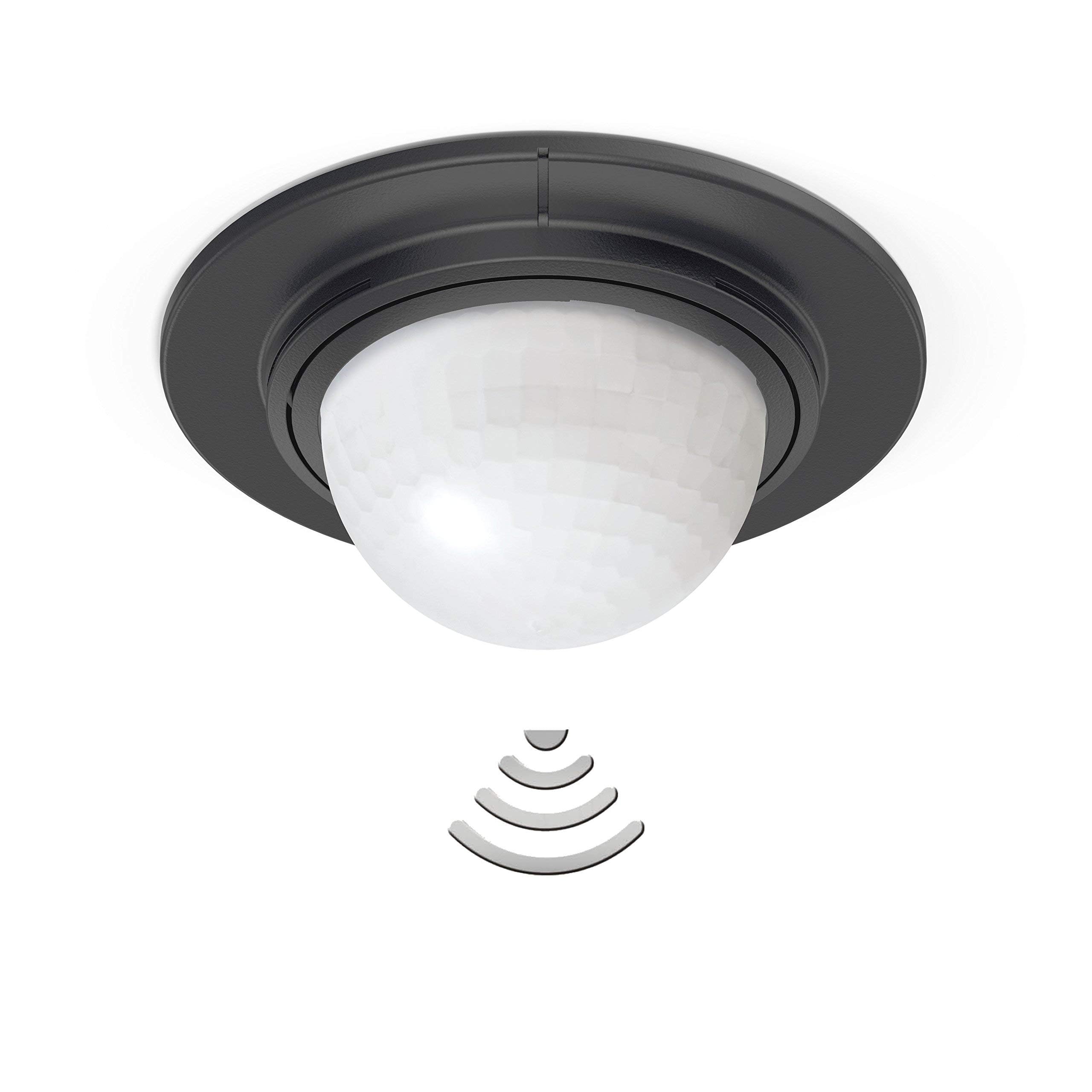 Steinel détecteur de mouvement encastré IS 360-1 noir, portée 4 m, convenable aux LED