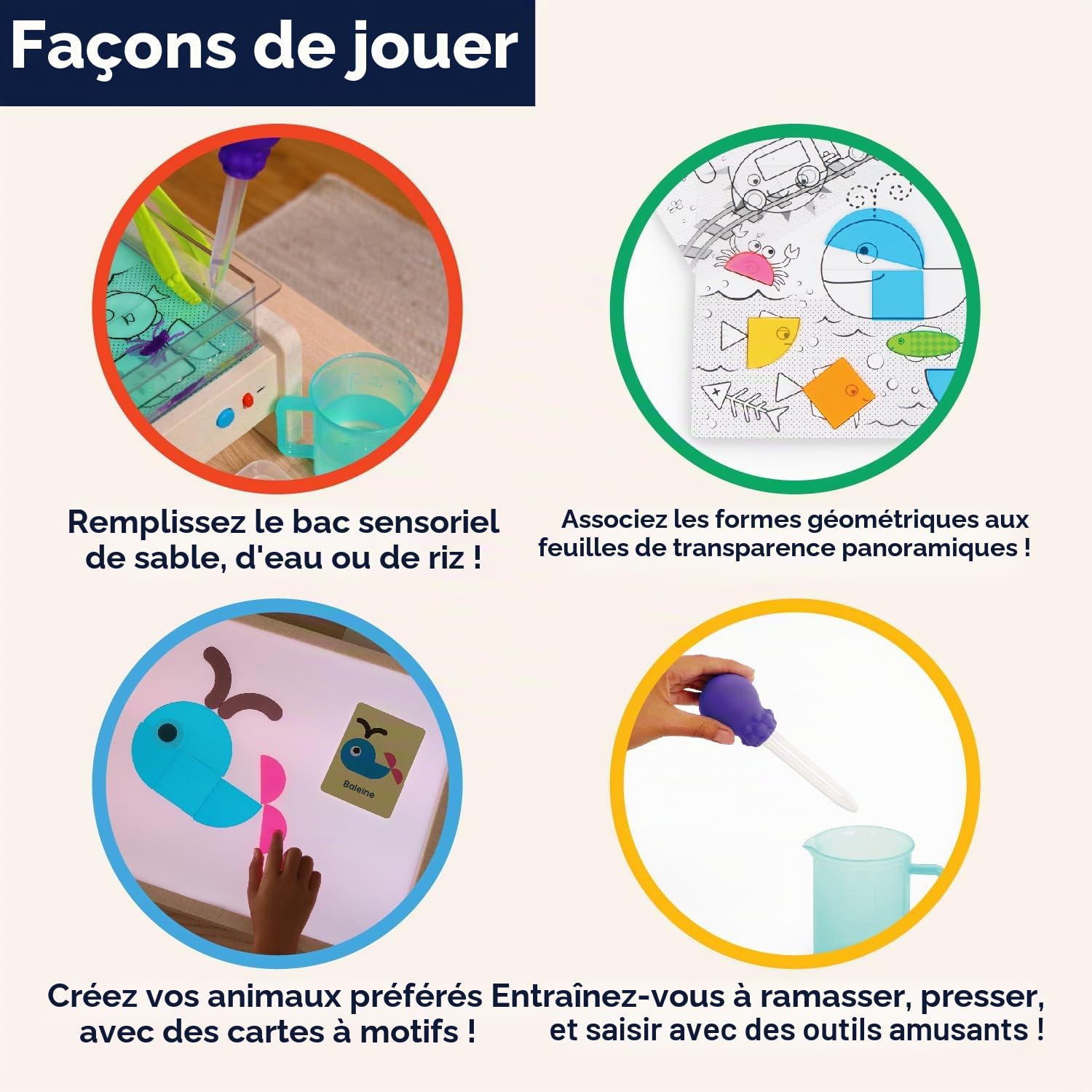 Explorateur Lumineux – Boîte à lumière pour Le traçage – Table Lumineuse pour Enfants – Lumières sensorielles – Tableau Lumineux pour Enfants – 3 Ans et +