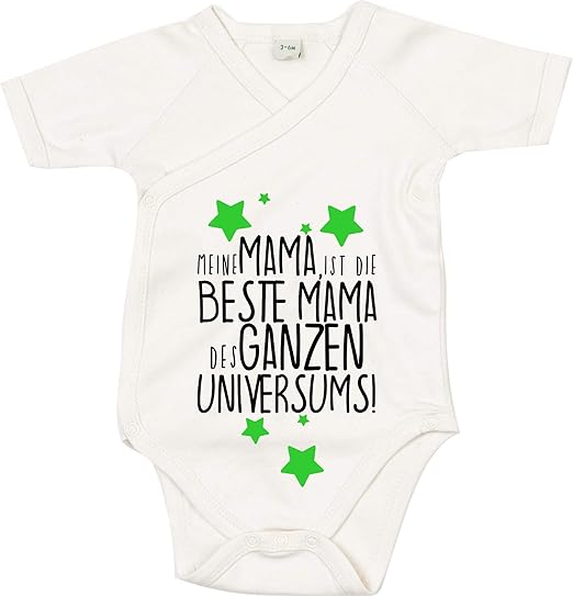 Kleckerliese Baby Body Sprüche Wickelbody Jungen Mädchen Kurzarm Motiv