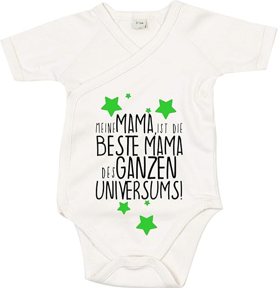 Kleckerliese Baby Body Sprüche Wickelbody Jungen Mädchen Kurzarm Motiv