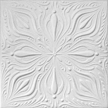 Styrofoam Glue Up Ceiling Tiles White 20x20 R9W Pack of 8