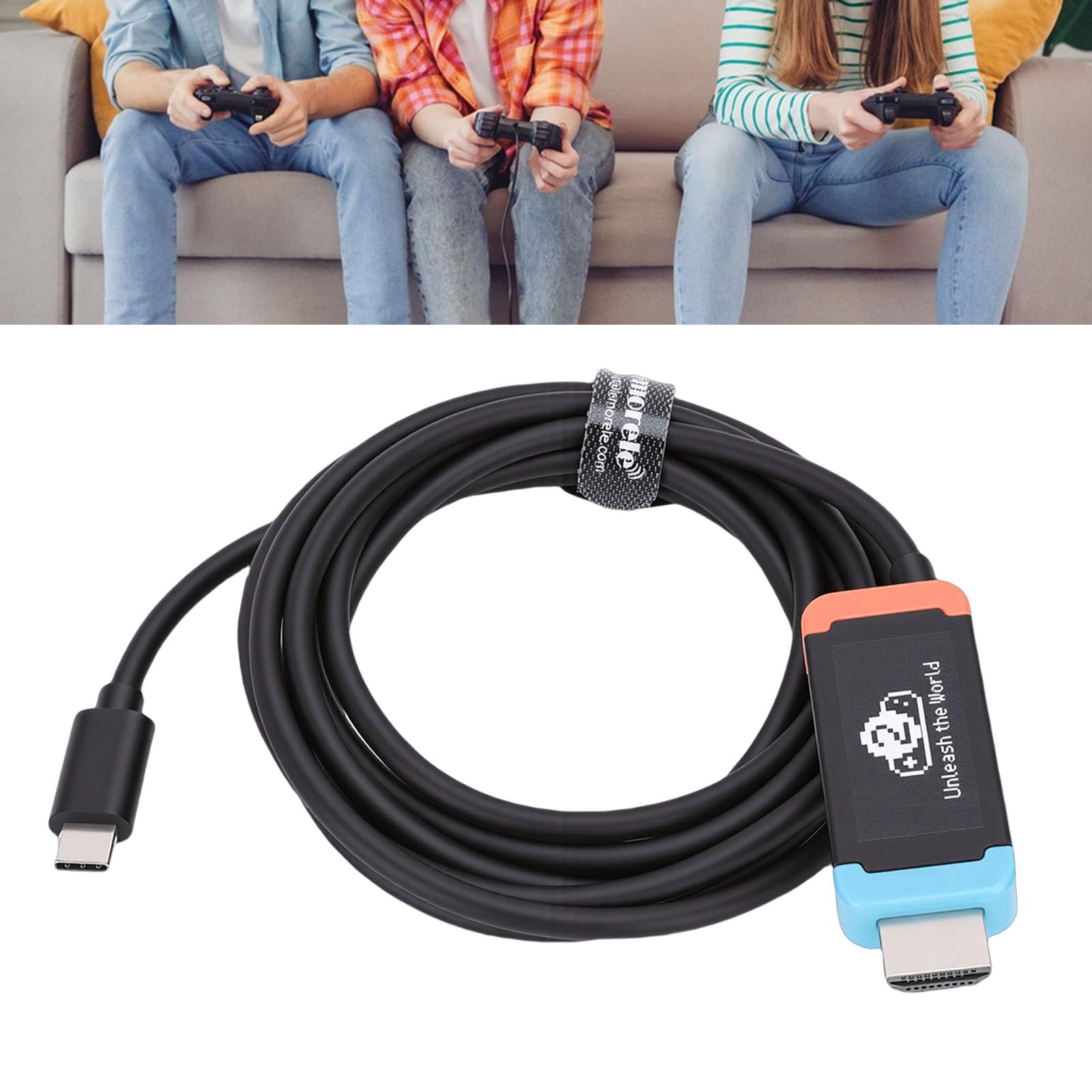 LICAEVEY Câble Adaptateur USB-C vers HDMI de 2 M, Station d'accueil TV 4K 60 Hz PD 100 W Compatible avec, Connexion Facile et Rapide pour Téléphone, Ordinateur Portable, TV, Moniteur