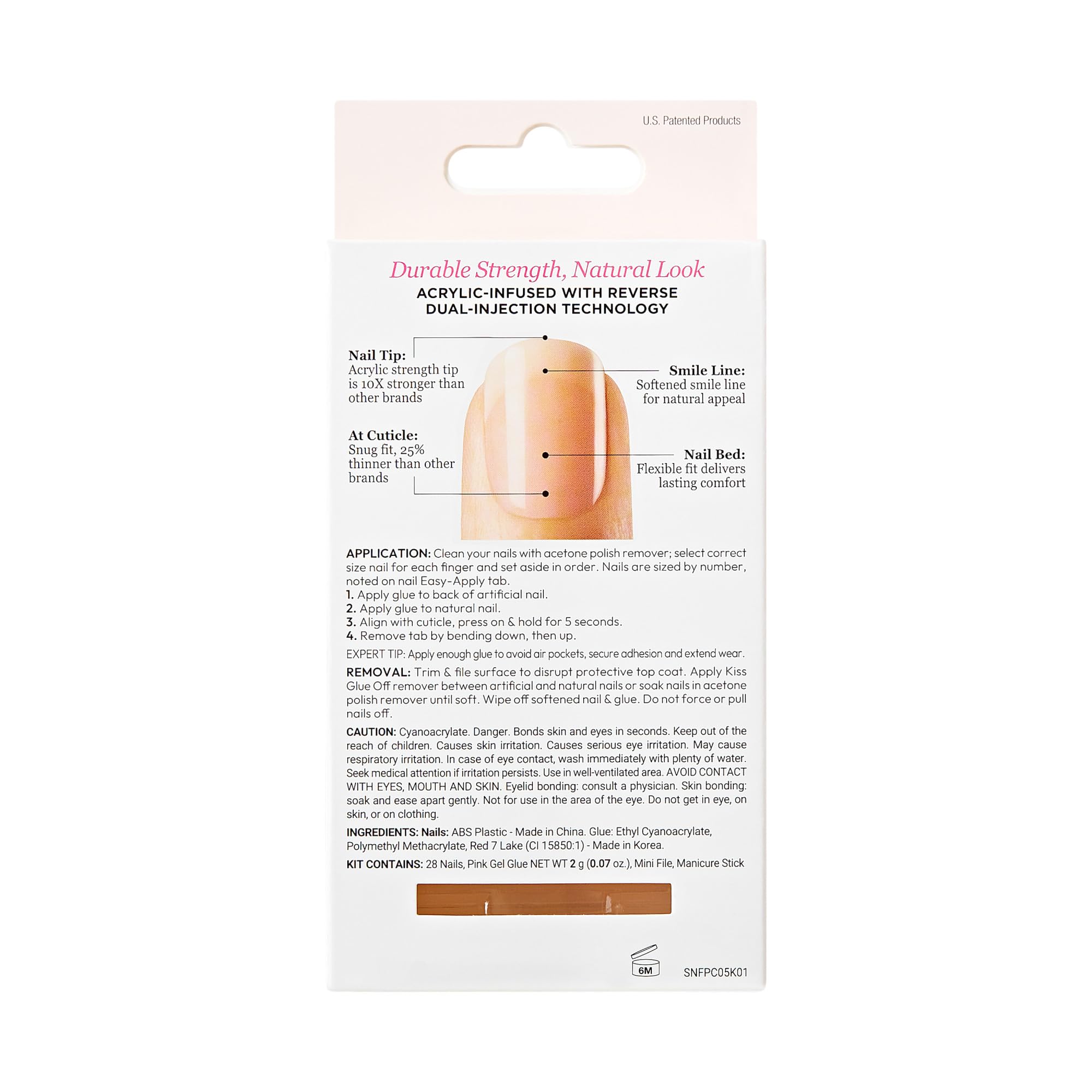 KISS sztuczne paznokcie Salon Acrylic Nude Nails - Lelani