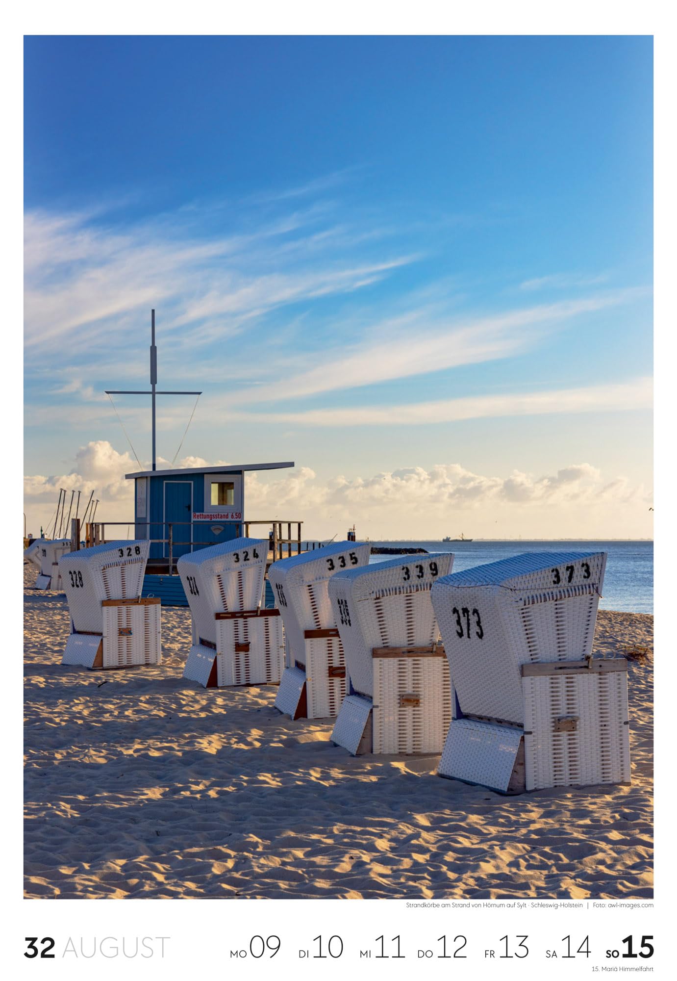 Küste Wochenkalender 2027: Meeres-Kalender mit 53 großformatigen Bildern im Hochformat (29x42 cm) | Strände der Ostsee und Nordsee in Deutschland