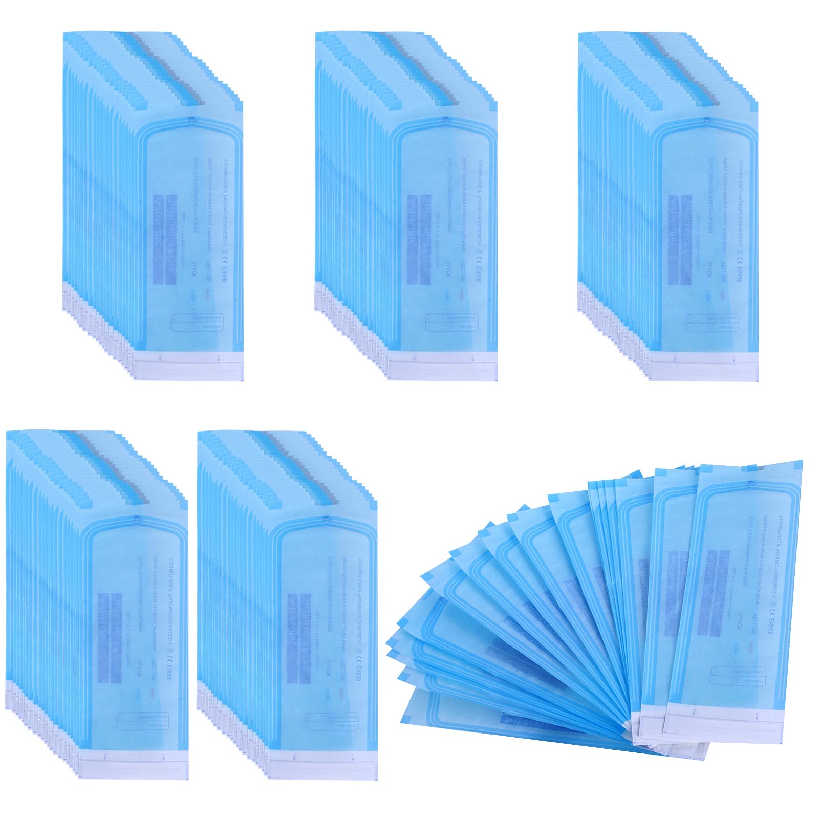 400 Stück Selbstsiegelnder Sterilisationsbeutel: 57mm*130mm Einweg Sterilisationsbeutel, Zahnarzt Sterilisationsbeutel, Sterilisationsbeutel Tüten, Selbstdichtende Sterilisationsbeutel