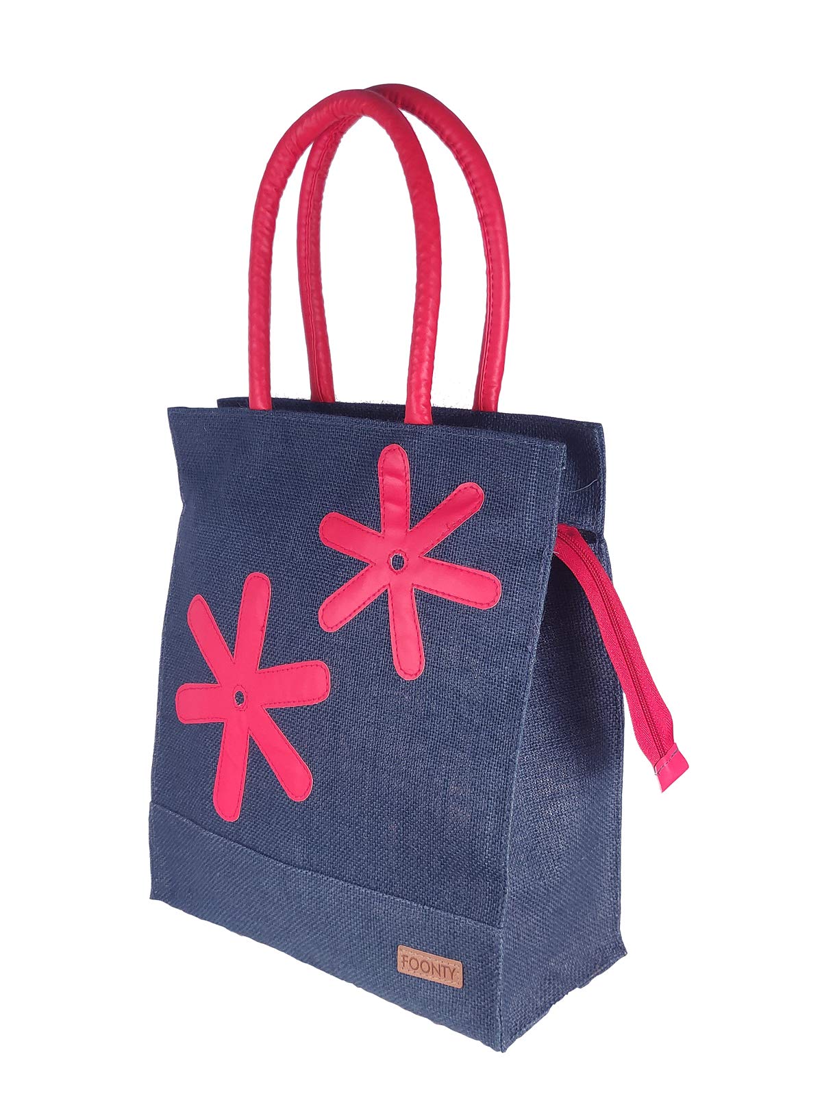Foonty Exclusive Star Daily Use Jute Lunch Bag(Navy,FFFWB6013B)-image-10