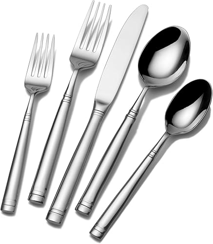 Towle Stephanie - Juego de cubiertos de 42 piezas, color plateado